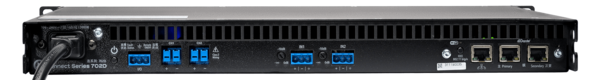 2CH AMP 700W PER CHANNEL AT  4O, 8O, 70V, 100V - INTERNAL DSP W/ CROSSOVERS AND DANTE, IOT